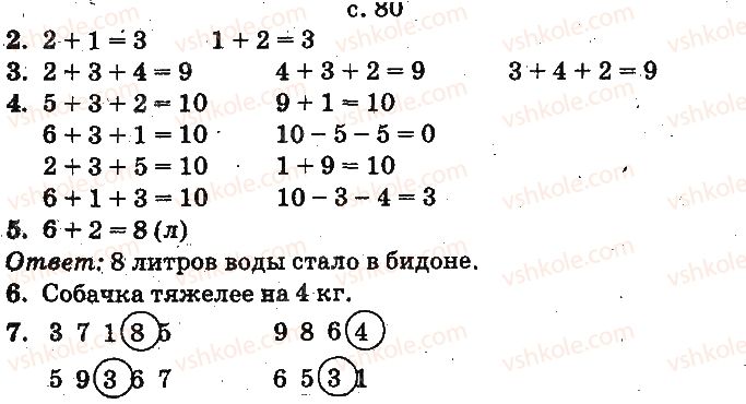 фото задание ст80 - сложение и вычитание в пределах 10. составление таблиц сложения и вычитания
