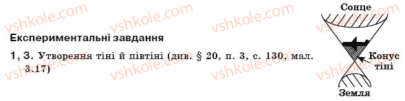 фото задание 1 - експериментальнi завдання - § 20. закон прямолінійного поширення світла - глава 3. світлові явища