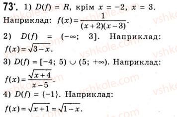 фото задание 73 - функція та її основні властивості - тема 1. функції, рівняння і нерівності