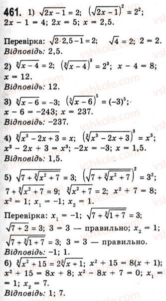 фото задание 461 - означення та властивості степеня з раціональним показником - тема 2. степенева функція