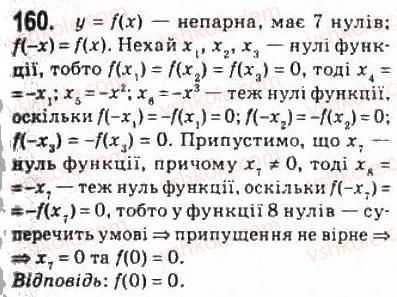 фото задание 160 - 7. парні і непарні функції - § 2. функції, многочлени, рівняння і нерівності