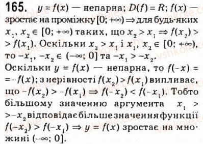 фото задание 165 - 7. парні і непарні функції - § 2. функції, многочлени, рівняння і нерівності