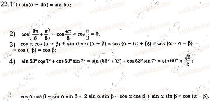 фото задание 1 - 23. формули додавання - § 3. тригонометричні функції