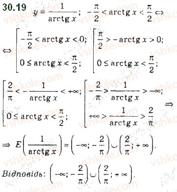 фото задание 19 - 30. функції y = arccos x, y = arcsin x, y = arctg x і y = arcctg x - § 4. тригонометричні рівняння і нерівності