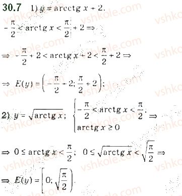 фото задание 7 - 30. функції y = arccos x, y = arcsin x, y = arctg x і y = arcctg x - § 4. тригонометричні рівняння і нерівності