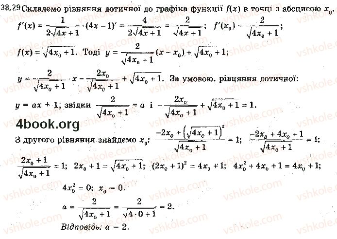 фото задание 29 - 38. рівняння дотичної - § 5. похідна та її застосування