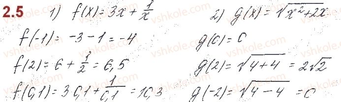 фото задание 5 - § 2. числові функції. область визначення і множина значень функції - розділ 1. функції, многочлени, рівняння і нерівності