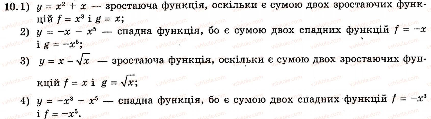 фото задание 10 - 2.1. поняття числової функції. найпростіші властивості числових функцій - § 2. функції - розділ 1. функції, рівняння і нерівності
