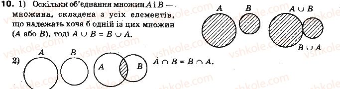 фото задание 10 - 1.1. множини та операції над ними - § 1. множини - розділ 1. функції, многочлени, рівняння і нерівності