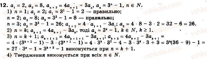 фото задание 12 - 1.4. метод математичної індукції - § 1. множини - розділ 1. функції, многочлени, рівняння і нерівності