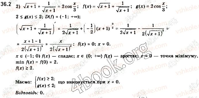 фото задание 2 - § 36. застосування похідної до розв’язування рівнянь і нерівностей та доведення нерівностей