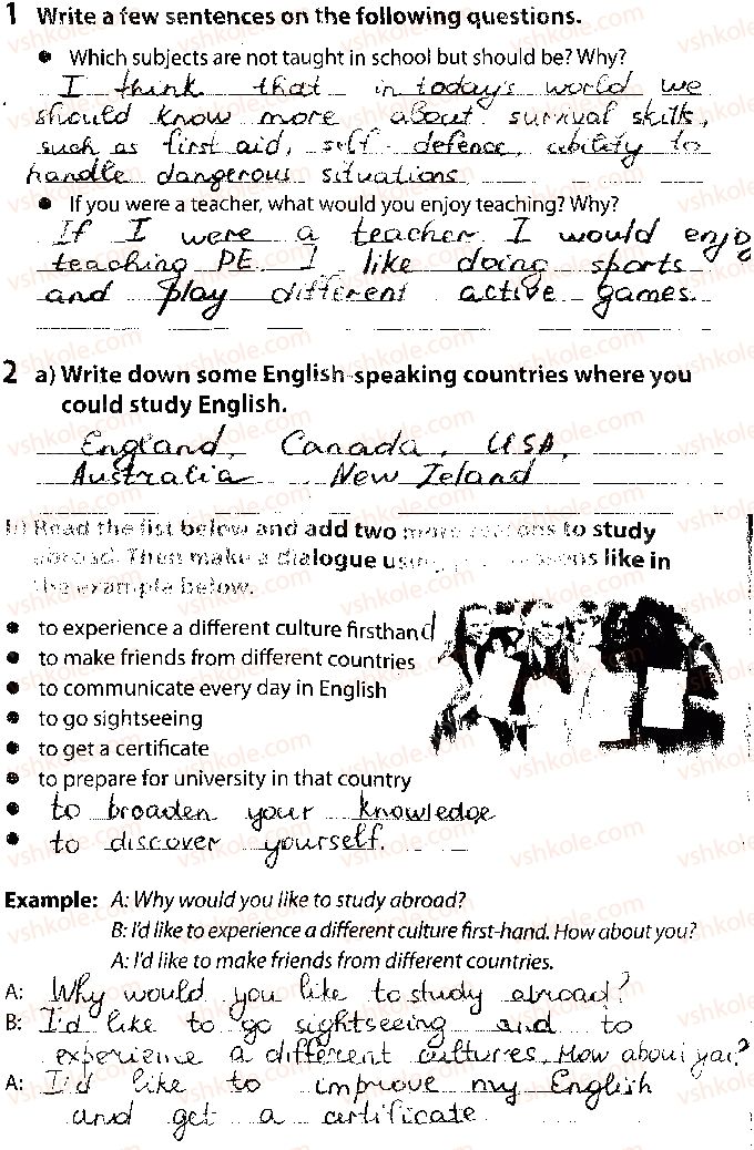 фото задание стр31 - unit 3. why go to school?