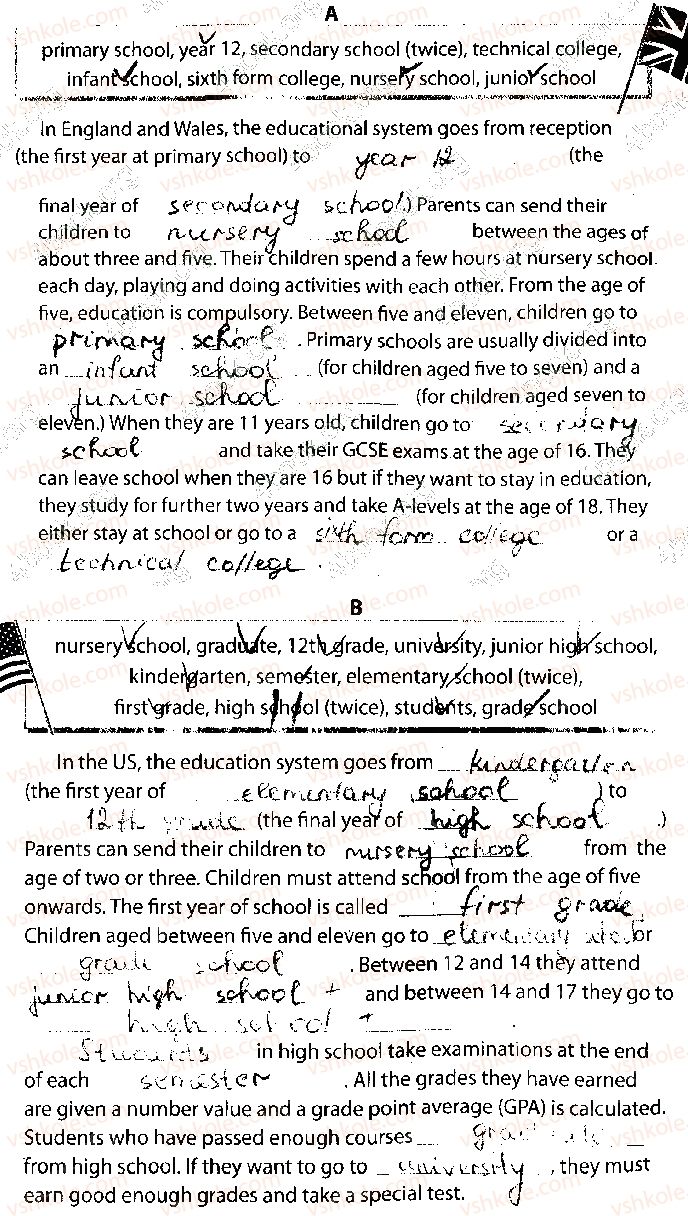 фото задание стр33 - unit 3. why go to school?