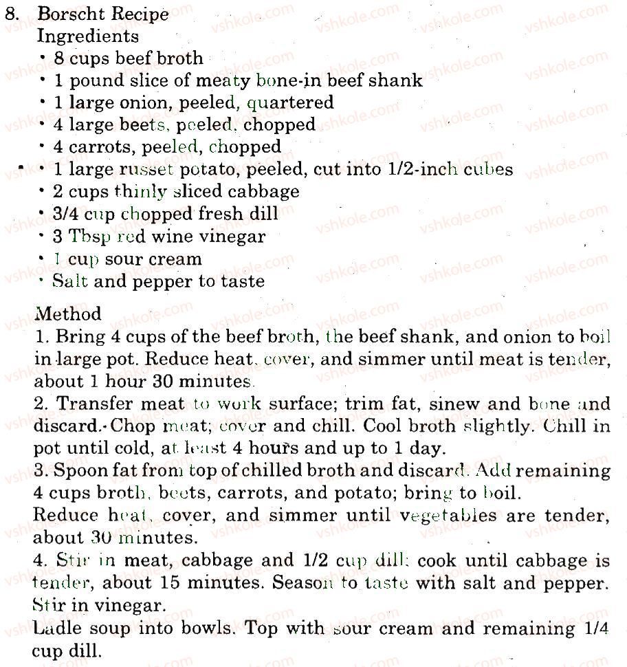 фото задание 8 - vocabulary and reading - unit 4. national cusine