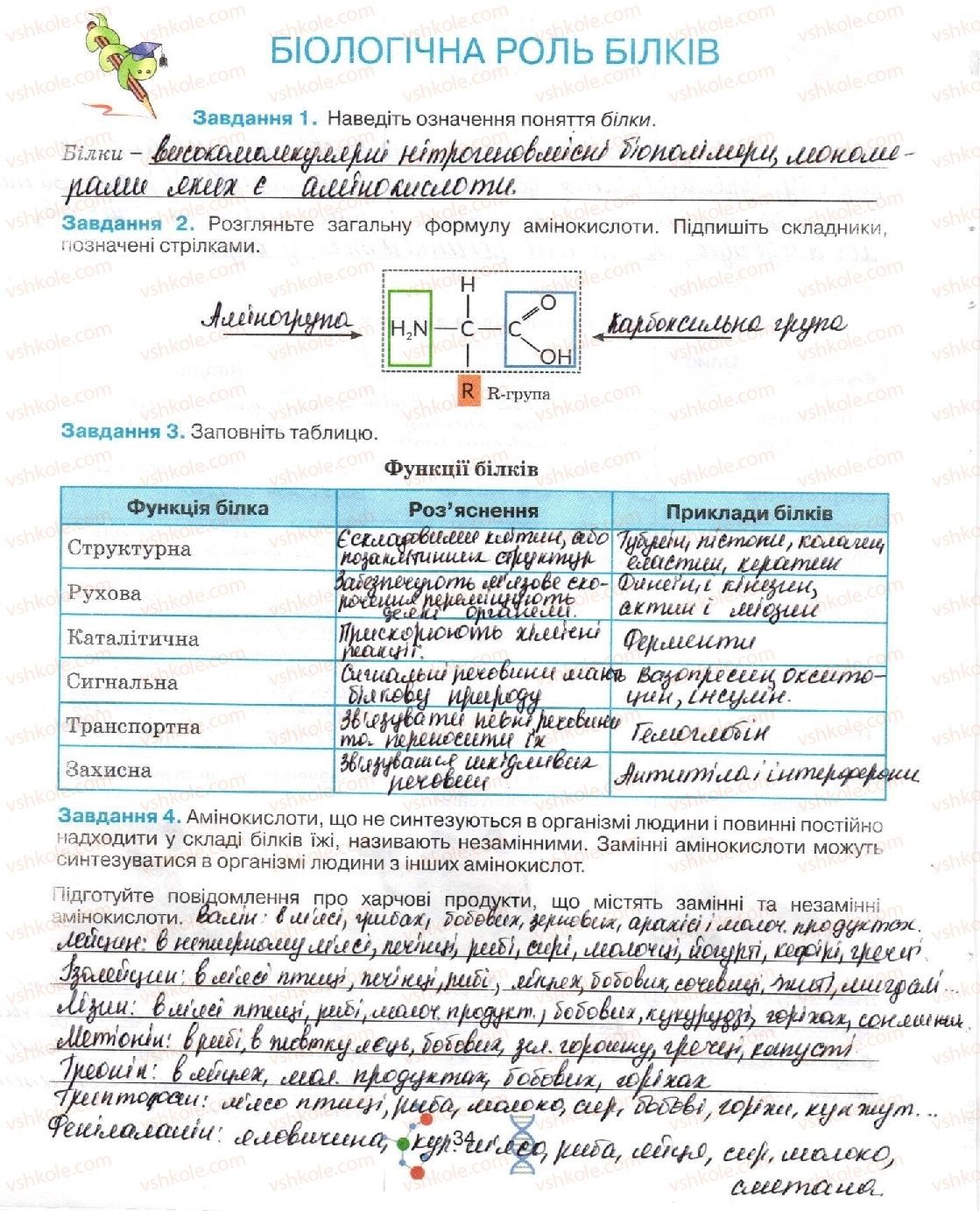 фото задание стор34 - тема 2. обмін речовин та перетворення енергії