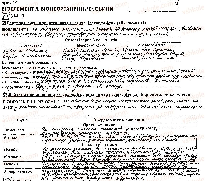 фото задание 1 - урок 19 - тема 2. обмін речовин і перетворення енергії