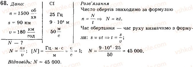 фото задание 68 - § 12. доцентрове прискорення тіла. - розділ 1. механіка