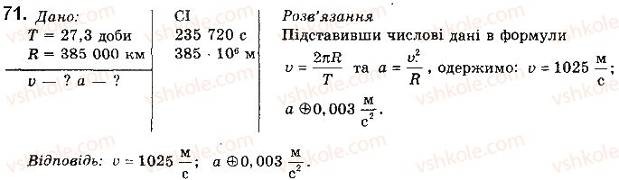 фото задание 71 - § 12. доцентрове прискорення тіла. - розділ 1. механіка