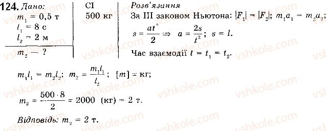 фото задание 124 - § 16. закони ньютона - розділ 1. механіка