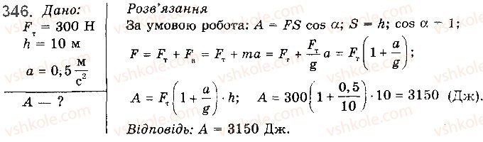 фото задание 346 - § 28. закон збереження механічної енергії - розділ 1. механіка