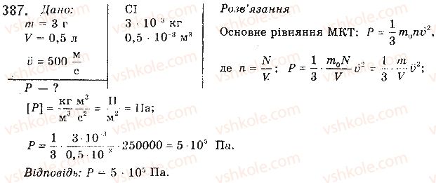 фото задание 387 - § 38. газові закони для ізопроцесів - розділ 2. молекулярна фізика та термодинаміка