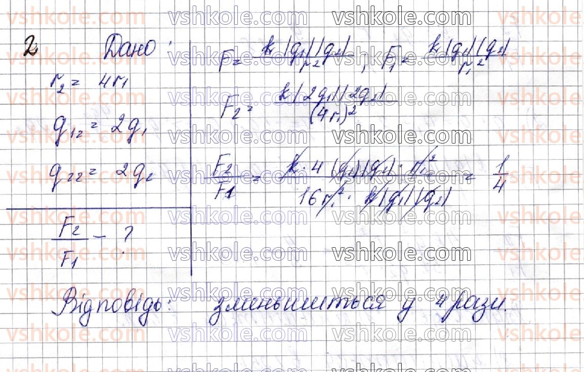 фото задание 2 - § 40. абетка електростатики - розділ 4. електричне поле