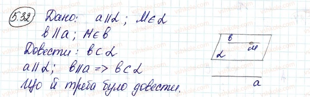 фото задание 32 - 5. паралельність прямої та площини - § 2. паралельність у просторі