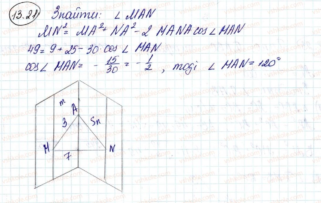 фото задание 21 - 13. двогранний кут. кут між площинами - § 3. перпендикулярність у просторі