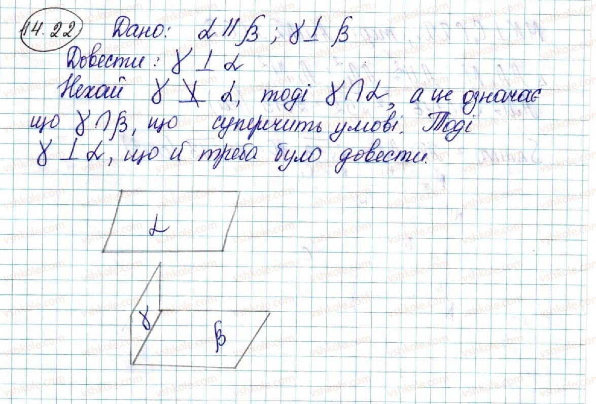 фото задание 22 - 14. перпендикулярні площини - § 3. перпендикулярність у просторі