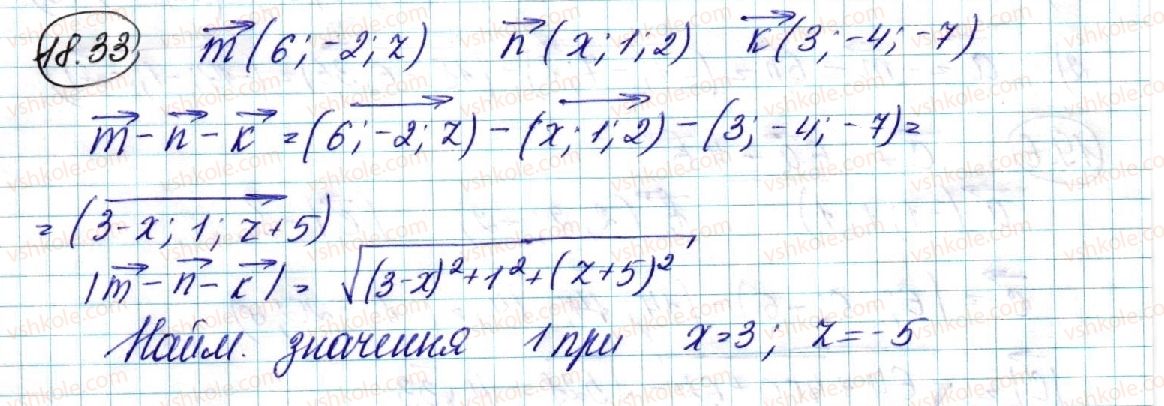 фото задание 33 - 18. додавання і віднімання векторів - § 4. координати та вектори в просторі