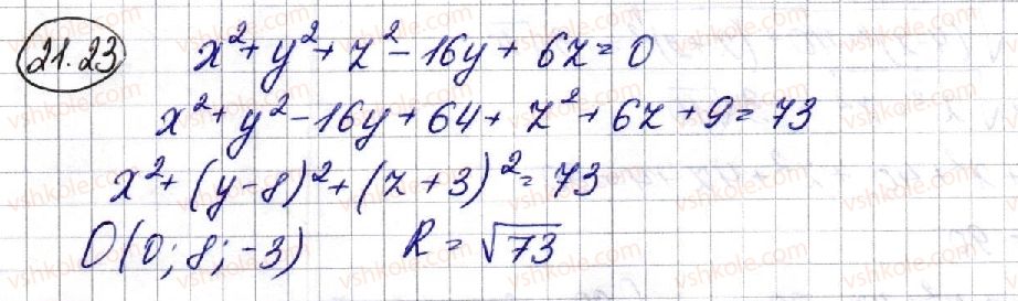 фото задание 23 - 21. геометричне місце точок простору. рівняння сфери - § 4. координати та вектори в просторі