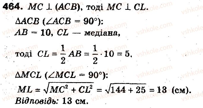 фото задание 464 - §13. перпендикулярність прямої і площини - розділ 4. перпендикулярність прямих і площин у просторі