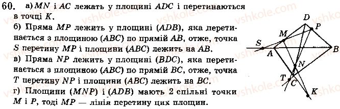 фото задание 60 - § 2. аксіоми стереометрії і наслідки з них - розділ 1. вступ до стереометрії