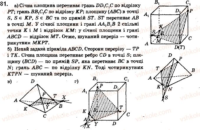 фото задание 81 - § 3. многогранники та їх перерізи - розділ 1. вступ до стереометрії