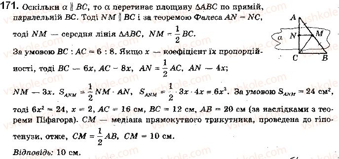 фото задание 171 - § 5. паралельність прямої і площини - розділ 2. паралельність прямих і площин у просторі