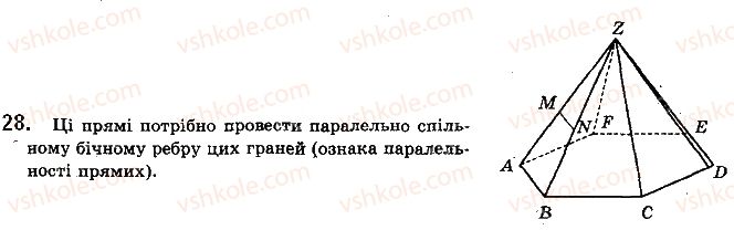фото задание 28 - § 2.3. взаємне розміщення прямої і площини - розділ 2. паралельність прямих і площин у просторі
