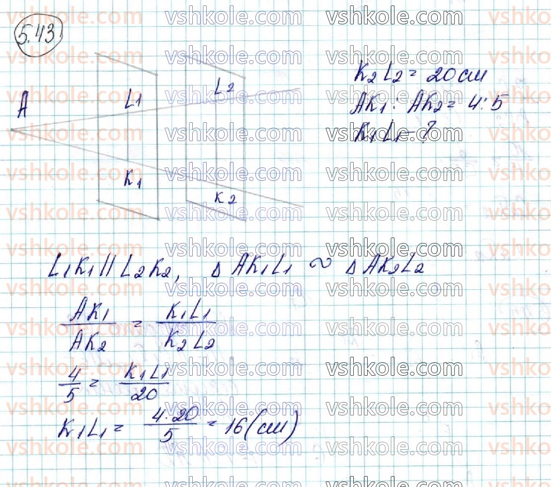 фото задание 43 - § 5. розміщення двох площин у просторі. ознаки та властивості паралельних площин - розділ 2. паралельність прямих і площин у просторі
