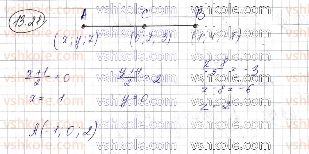фото задание 21 - § 13. прямокутні координати у просторі - розділ 4. координати, вектори, геометричні перетворення у просторі