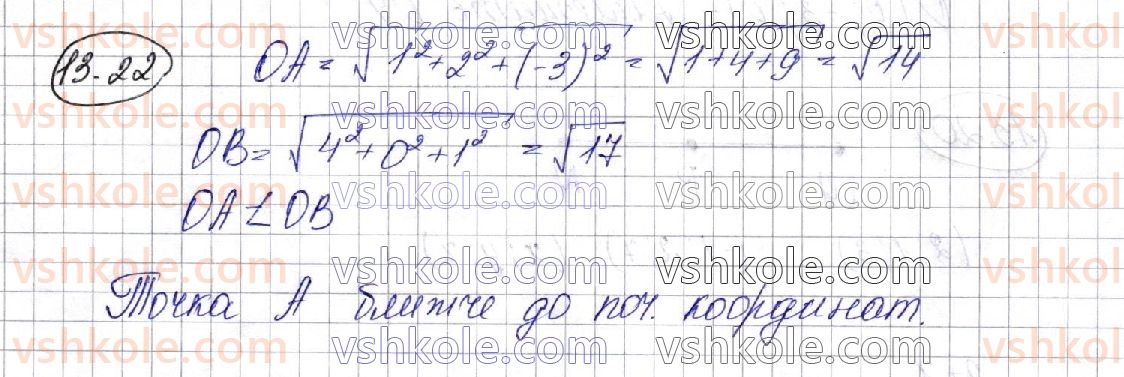 фото задание 22 - § 13. прямокутні координати у просторі - розділ 4. координати, вектори, геометричні перетворення у просторі