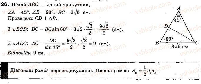 фото задание 26 - тест для самоконтролю 1 - модуль 1. систематизація та узагальнення фактів і методів планіметрії