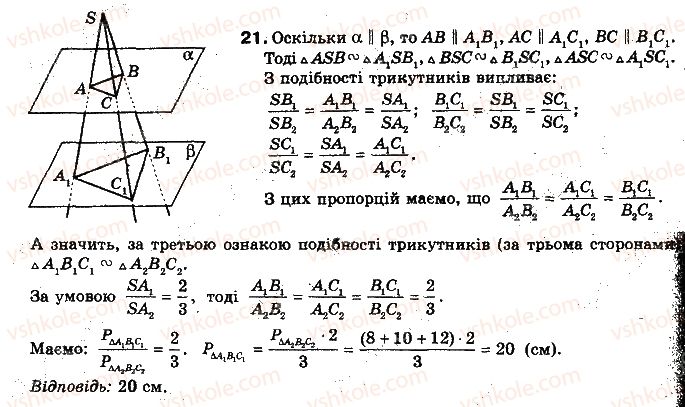 фото задание 21 - тест для самоконтролю 4 - модуль 4. взаємне розміщення площин у просторі