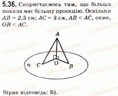 фото задание 36 - § 5.3. перпендикуляр і похила. теорема про три перпендикуляри - модуль 5. перпендикулярність прямих і площин у просторі
