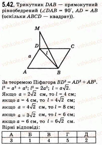 фото задание 42 - § 5.3. перпендикуляр і похила. теорема про три перпендикуляри - модуль 5. перпендикулярність прямих і площин у просторі