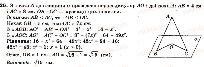 фото задание 26 - тест для самоконтролю 5 - модуль 5. перпендикулярність прямих і площин у просторі
