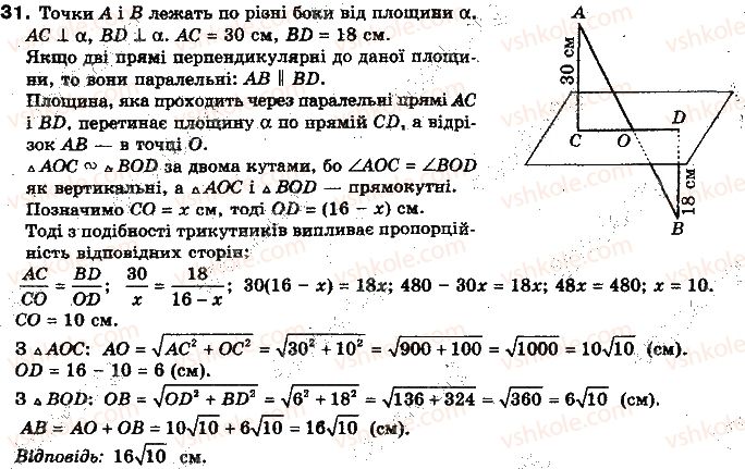 фото задание 31 - тест для самоконтролю 5 - модуль 5. перпендикулярність прямих і площин у просторі
