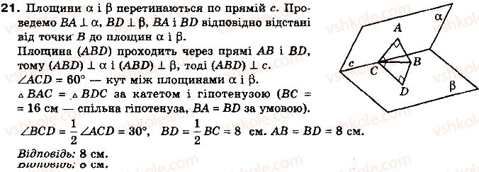 фото задание 21 - тест для самоконтролю 6 - модуль 6. кути і відстані у просторі