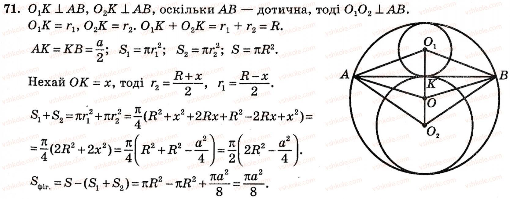 фото задание 71 - § 2. методи розв’язування планіметричних задач - розділ 1. систематизація та узагальнення фактів і методів планіметрії