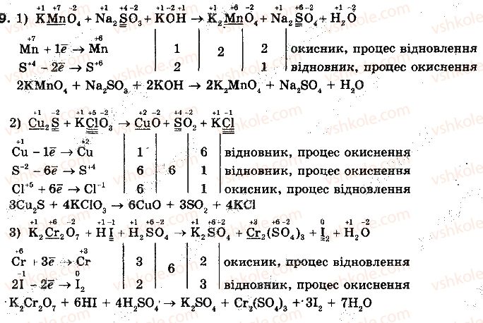 фото задание 9 - § 11. окисно-відновні реакції - розділ 1. повторення та поглиблення теоретичних питань курсу хімії основної школи