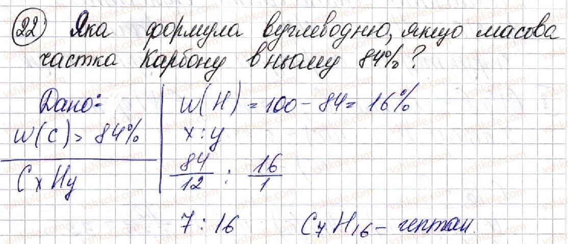 фото задание 22 - § 4. розв’язування задач на виведення хімічної формули речовини (і) - розділ 1. теорія будови органічних сполук