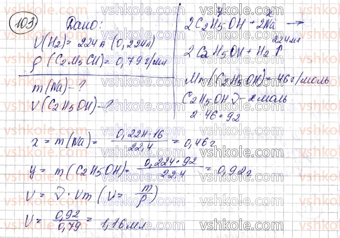 фото задание 103 - § 14. насичені одноатомні спирти - розділ 3. оксигеновмісні органічні сполуки